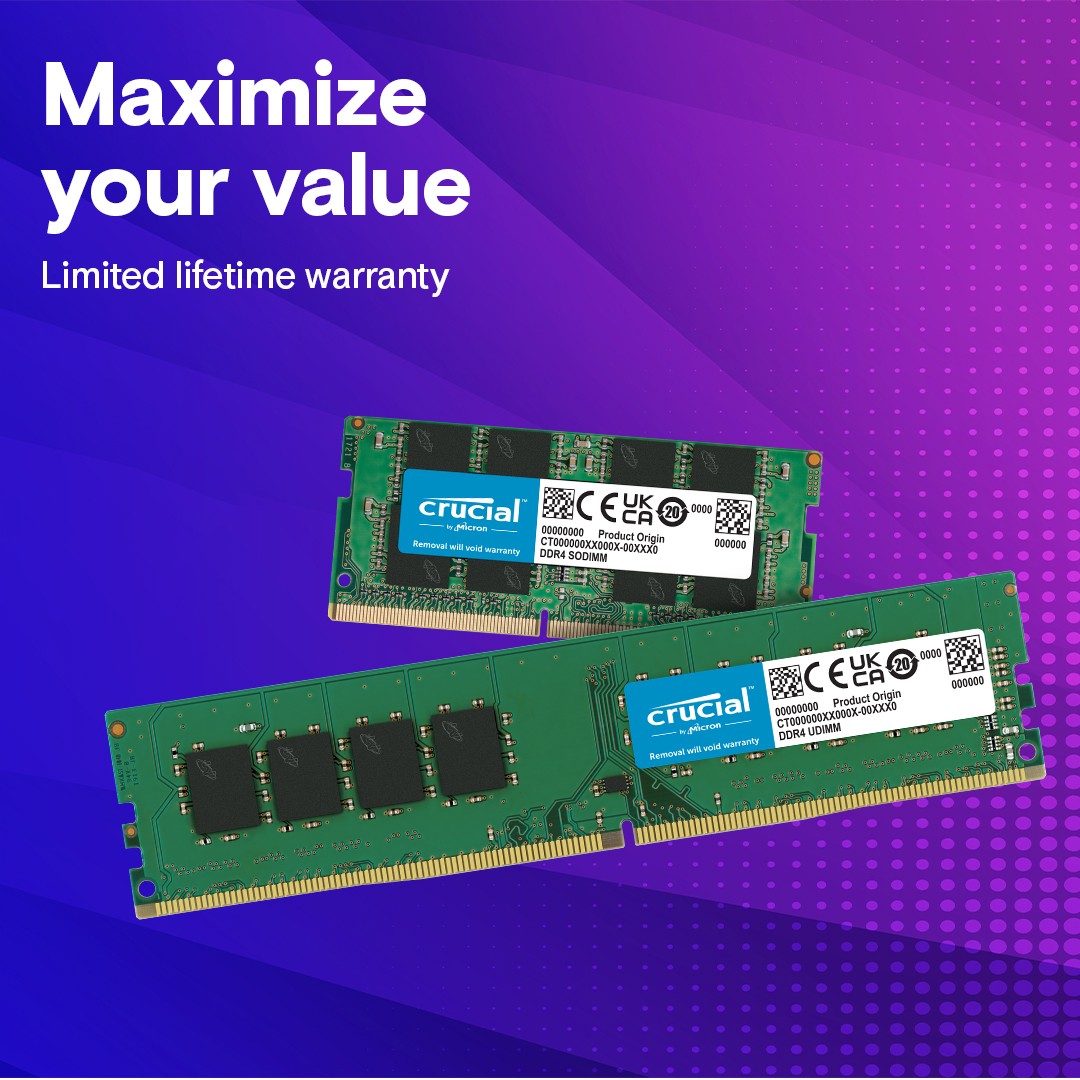 Crucial RAM 8GB DDR4 3200MHz CL22